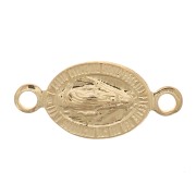 Distanziatore ovale vergine 11,5x5 mm - placcato oro 3 micron x1|raw }}