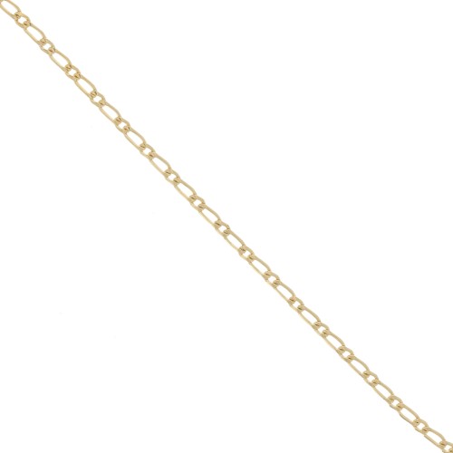 Catena figaro a maglie alternate (1x1) 2,8 mm - Gold filled x20cm