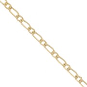 Catena figaro a maglie alternate (1x1) 2,8 mm - Gold filled x20cm