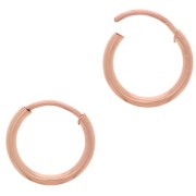 Orecchini a cerchio 10 mm - Rosa Gold filled x2|raw }}