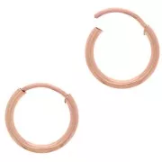 Orecchini a cerchio 10 mm - Rosa Gold filled x2