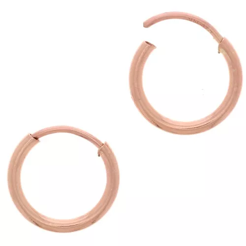 Orecchini a cerchio 10 mm - Rosa Gold filled x2