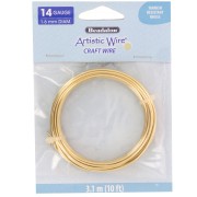 Filo di ottone Artistic Wire 1,6 mm - grezzo con trattamento anti-ossidazione x 3,1 m