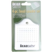 Set di 4 contaperle in plastica - da 3 mm a 8 mm - Beadalon - Bianco|raw }}