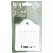 Set di 4 contaperle in plastica - da 3 mm a 8 mm - Beadalon - Bianco