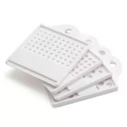 Set di 4 contaperle in plastica - da 3 mm a 8 mm - Beadalon - Bianco