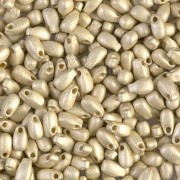 Long Drop Miyuki 3x5.5mm LDP-4201F - Duracoat Galvanized Silver Mat x10g