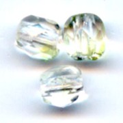 Sfaccettate mm 3 Crystal/Light Olivine x50