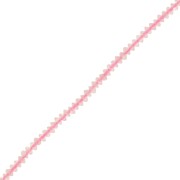 Perle rondelle sfaccettate 2x1 mm - Quarzo rosa x39cm