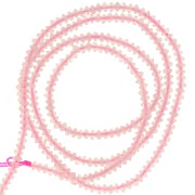 Perle rondelle sfaccettate 2x1 mm - Quarzo rosa x39cm