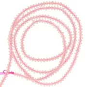 Perle rondelle sfaccettate 2x1 mm - Quarzo rosa x39cm