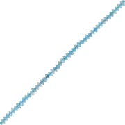 Perle rondelle sfaccettate 2x1 mm - Apatite x38cm