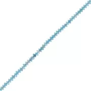 Perle rondelle sfaccettate 2x1 mm - Apatite x38cm