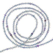 Perle rondelle sfaccettate 2x1 mm - Fluorite x39cm