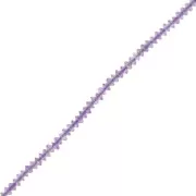 Perle rondelle sfaccettate 2x1 mm - Ametista x39cm