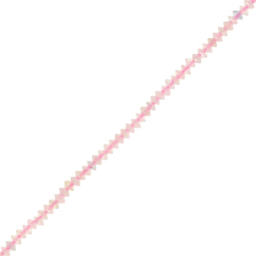 Perle rondelle sfaccettate 2x1 mm - Morganite x38cm