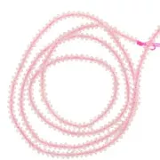 Perle rondelle sfaccettate 2x1 mm - Morganite x38cm