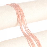 Perline sfaccettate rotonde da 2 mm in pietra semipreziosa - Pierre de Soleil x40cm