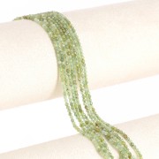 Perline sfaccettate rotonde 2mm - Granato verde x39cm