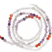 Perle rondelle sfaccettate da 3 mm - Mix di pietre semi preziose n°2 x38cm