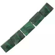 Perlina rettangolare sfaccettata di 7x5 mm - Malachite x1