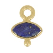 Ciondolo occhio sfaccettato e pallina 9x7 mm - Argento 925 oro fino - Lapislazzuli|raw }}