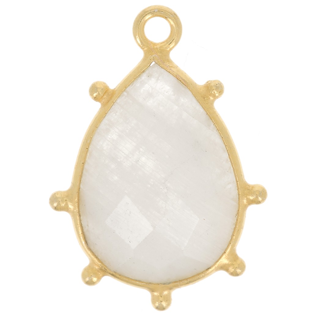 Orecchini Pendenti Fiore In Argento 925 Con Pietra Di Luna | Iridescenti E Naturali | Gioiello Anallergico - 5