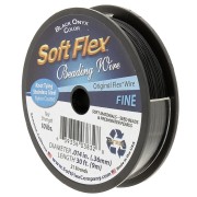 Cavetto 21 fili 0.36 mm - Soft Flex Fine - Acciaio inossabile- Nero x9m