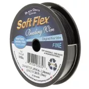Cavetto 21 fili 0.36 mm - Soft Flex Fine - Acciaio inossabile- Nero x9m