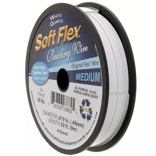 Cavetto 49 fili 0,48 mm - Soft Flex Medium - Bianco x9m