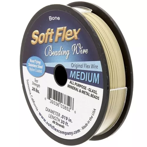 Cavetto 49 fili 0,48 mm - Soft Flex Medium - Beige x9m