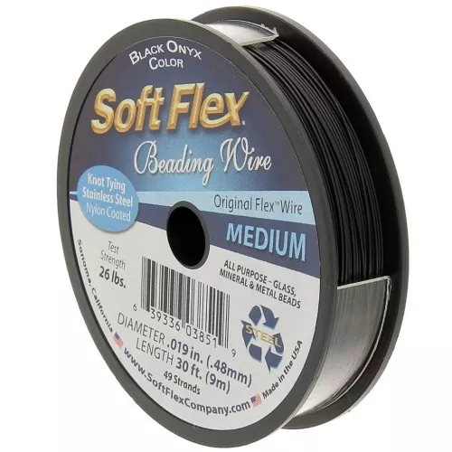 Cavetto 49 fili 0,48 mm - Soft Flex Medium - Nero x9m