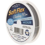 Cavetto 49 fili 0,48 mm - Soft Flex Medium - Argento satinato x9 m|raw }}