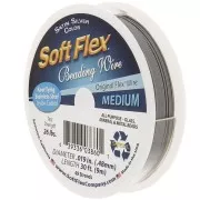 Cavetto 49 fili 0,48 mm - Soft Flex Medium - Argento satinato x9 m