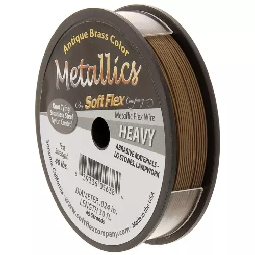 Cavetto 49 fili 0,61 mm - Soft Flex Heavy - Bronzo x9m