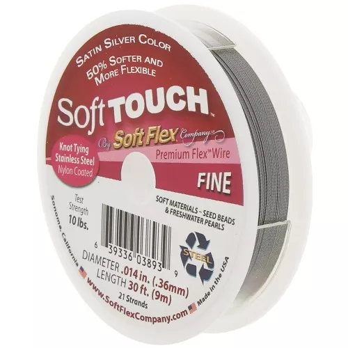 Cavetto 21 fili 0,36 mm - Soft Flex Touch Fine - Argento satinato x9m