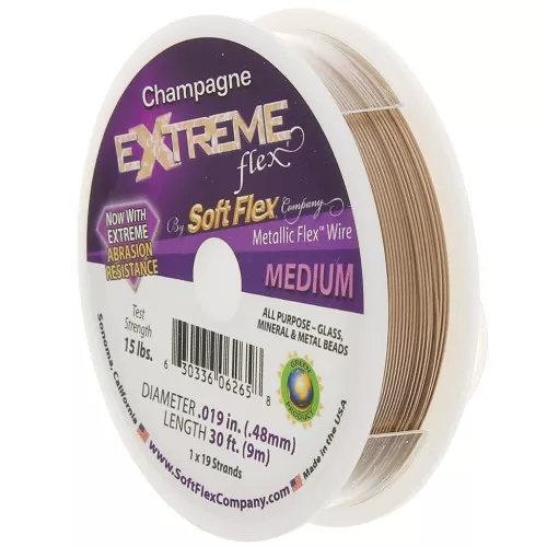 Cavetto 19 fili 0,48 mm - Soft Flex Extreme Medium - Champagne x9m