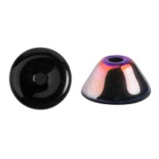 Perle di vetro Konos® di Puca® 4x2 mm - Jet Sliperit x10g