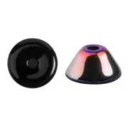 Perle di vetro Konos® di Puca® 4x2 mm - Jet Sliperit x10g