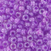 Perla Preciosa 11/0 2 mm - Crystal con interno viola perlato x 20 g