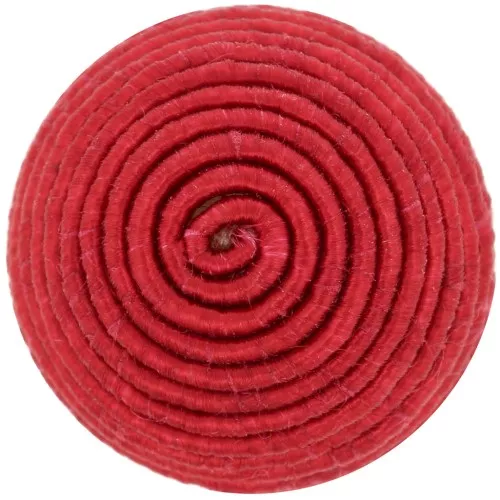 Cabochon rotondo rivestito di filo di cotone 16,5 mm - Rosso x1