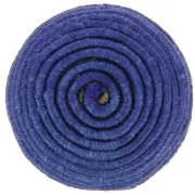 Cabochon rotondo ricoperto di filo di cotone 12,5 mm - Blu navy x1