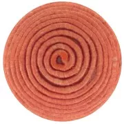 Cabochon rotondo rivestito di filo di cotone 12,5 mm - Terracotta x1