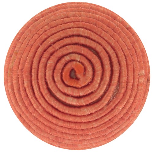 Cabochon rotondo rivestito di filo di cotone 12,5 mm - Terracotta x1