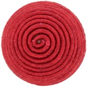 Cabochon rotondo rivestito di filo di cotone 12,5 mm - Rosso x1