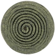 Cabochon rotondo rivestito di filo di cotone 12,5 mm - Khaki x1|raw }}