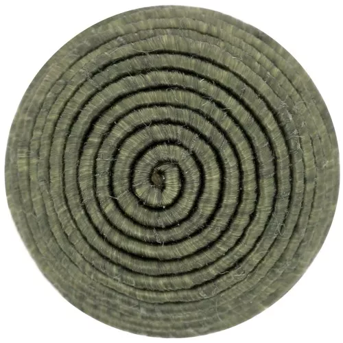 Cabochon rotondo rivestito di filo di cotone 12,5 mm - Khaki x1