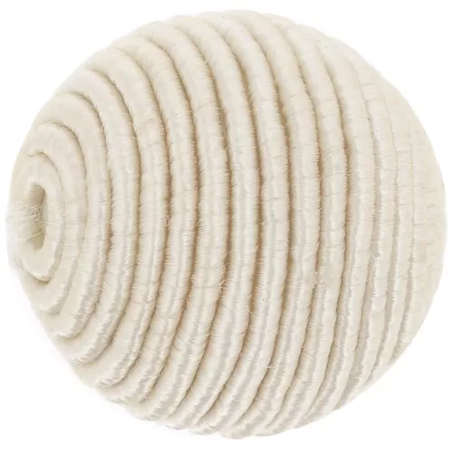 Perlina rivestita di filo di cotone da 16 mm - Avorio x1