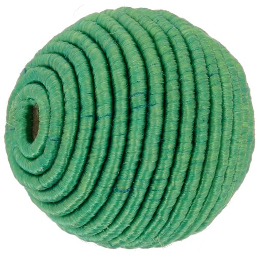 Perlina rivestita di filo di cotone da 16 mm - Verde x1