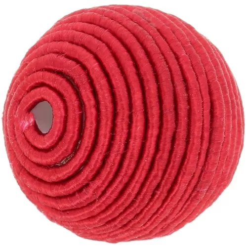 Perlina rivestita di filo di cotone da 16 mm - Rosso x1